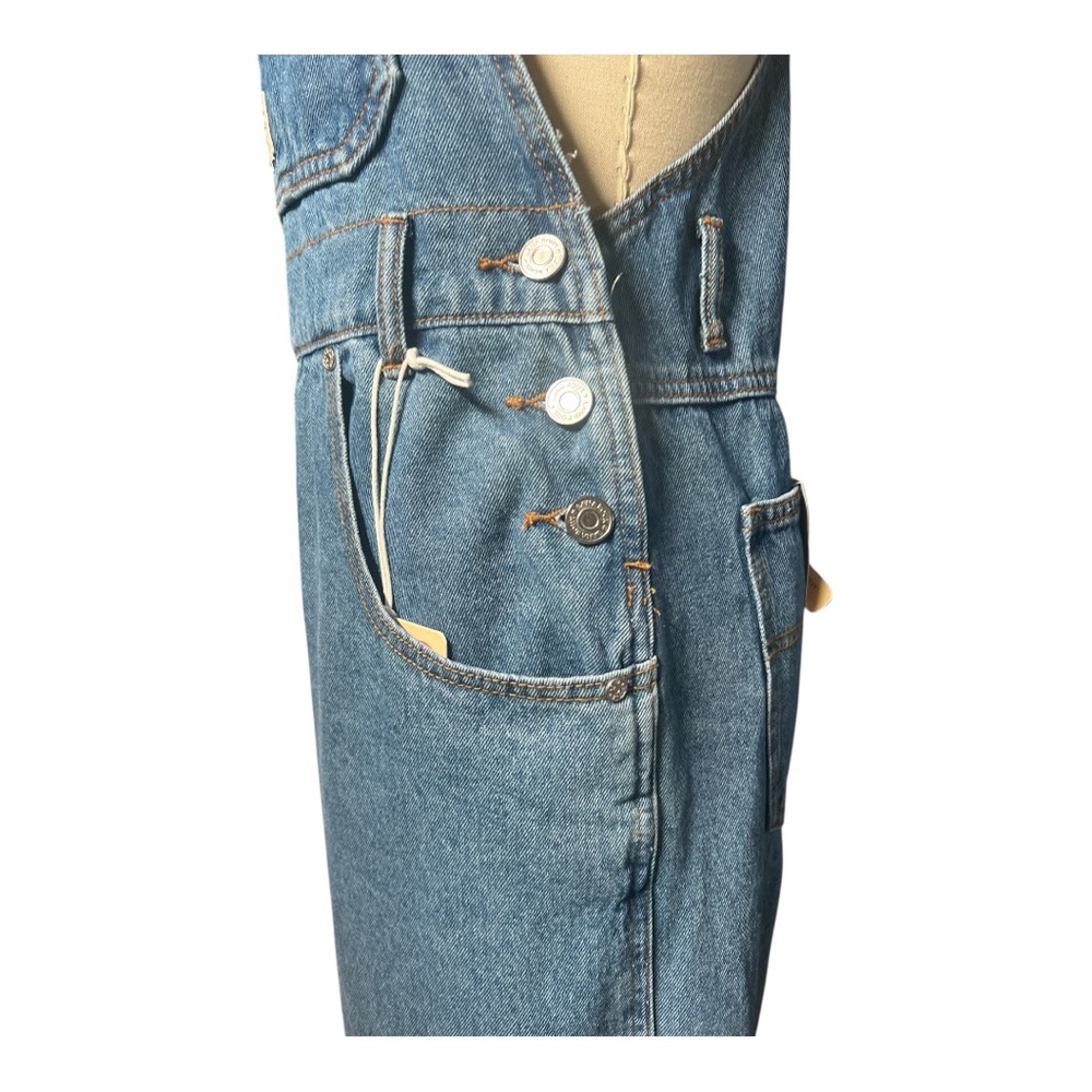 NEW- Blue Denim Overalls with Adjustable Straps Women’s size XL - Picture 3 of 10